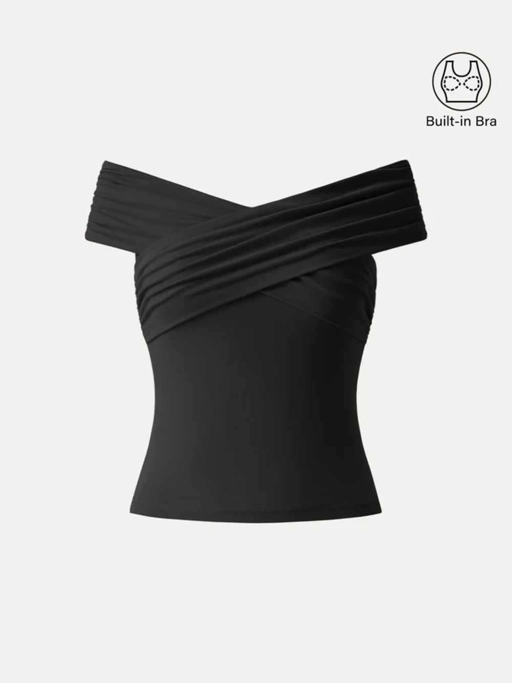 OGL Eco-SkinKiss Criss Cross Off Shoulder Airy Bra Top